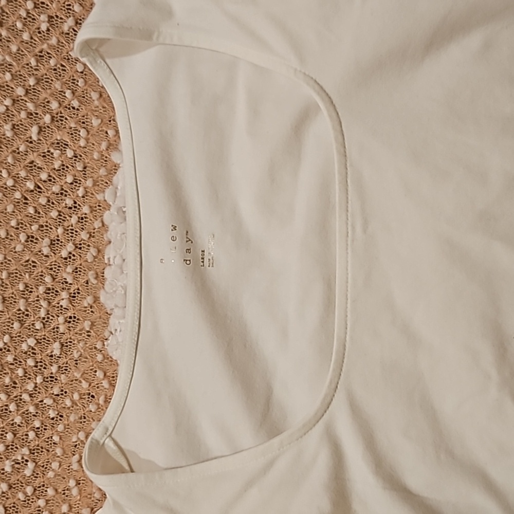 White Ruffle Sleeve Top - Picture 6 of 13
